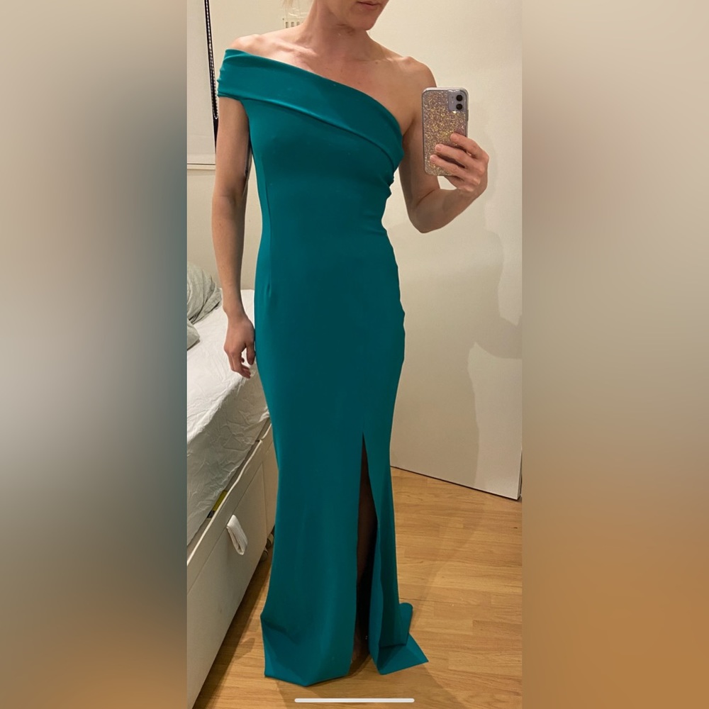 Chiara Boni Floor Length Gown in Turquoise Size 4